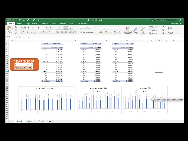 فیلم آموزشی: آموزش Excel Pivot Table (قسمت 4) - 1 Slicer for Multiple Pivot Tables با زیرنویس فارسی