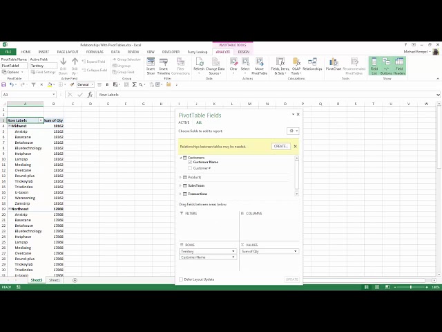 فیلم آموزشی: نحوه استفاده از روابط در PivotTables در اکسل با زیرنویس فارسی