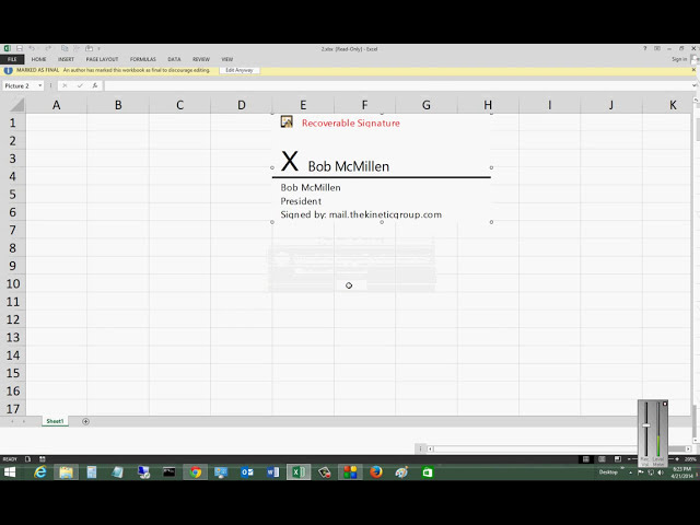 فیلم آموزشی: نحوه اضافه کردن امضای دیجیتال در Microsoft Excel 2013 با زیرنویس فارسی