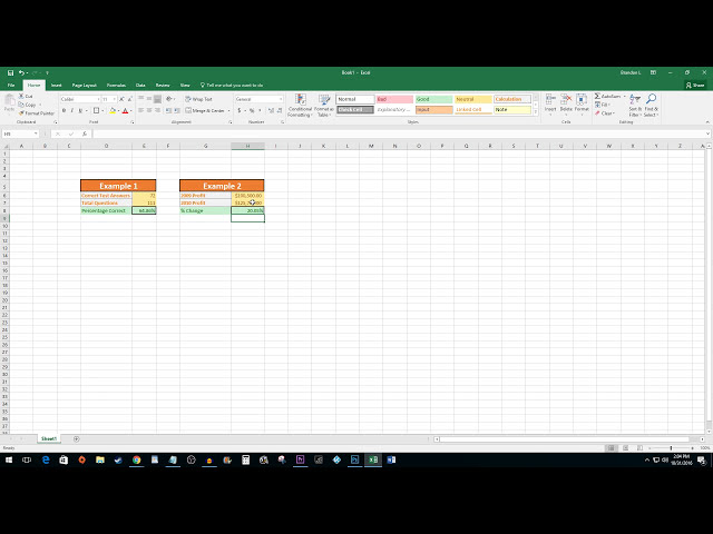 فیلم آموزشی: Excel 2016: نحوه محاسبه درصد با زیرنویس فارسی