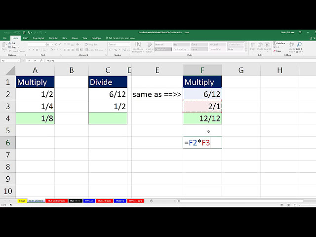 فیلم آموزشی: Excel & Business Math 15: ضرب و تقسیم کسرها با دست و در اکسل با زیرنویس فارسی