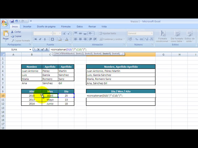 فیلم آموزشی: آموزش Excel (Cap. 25) Unir y Dividir celdas. Combinar y Concatenar با زیرنویس فارسی