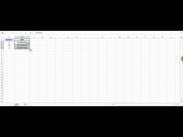 فیلم آموزشی: تابع EXP Excel - نحوه استفاده از تابع EXP