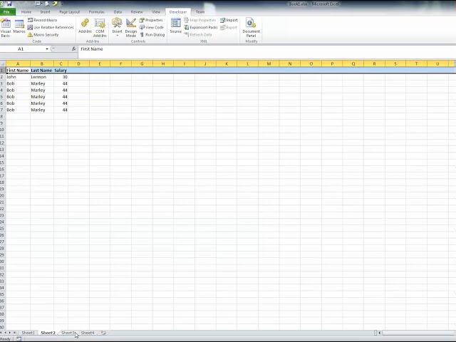 فیلم آموزشی: Excel 2010 نحوه ایجاد ماکرو ساده و اعمال آن در تمام برگه های موجود در فایل