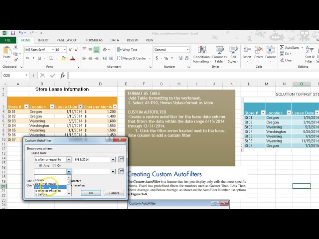 فیلم آموزشی: Excel- فرمت به عنوان جدول، فیلتر خودکار سفارشی با زیرنویس فارسی