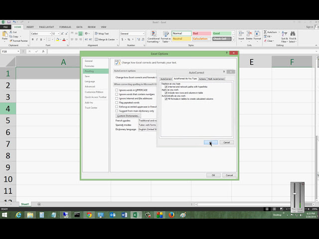 فیلم آموزشی: گزینه های تصحیح خودکار در Microsoft Excel 2013 با زیرنویس فارسی