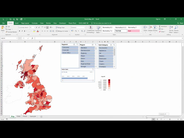 فیلم آموزشی: Excel Map UK - چگونه یک داشبورد تعاملی اکسل با اسلایسر ایجاد کنیم؟ با زیرنویس فارسی