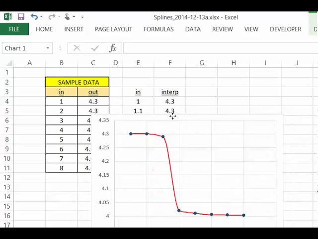 فیلم آموزشی: Splines اضافی در Excel - Bessel Spline، Spline یک طرفه (یکنواخت). با زیرنویس فارسی