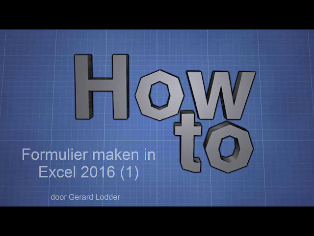 فیلم آموزشی: Formulier maden Me Excel 2016 (1)