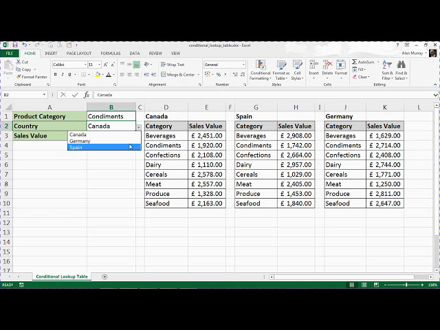 فیلم آموزشی: فرمول VLOOKUP با جدول جستجوی شرطی با زیرنویس فارسی