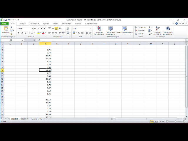 فیلم آموزشی: Addieren در Excel: Die Summe Funktion با زیرنویس فارسی
