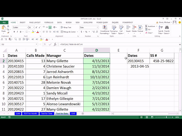 فیلم آموزشی: Excel Magic Trick 1144 Top 3 TEXT Function از تاریخ به تاریخ ISO , زمان به زمان متن , تاریخ به ماه استفاده می کند با زیرنویس فارسی