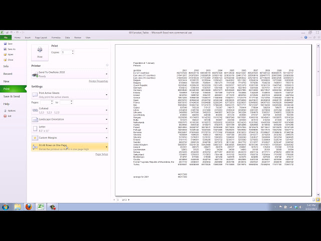 فیلم آموزشی: نحوه استفاده از Scale to Fit Printing Options در Excel 2010 با زیرنویس فارسی