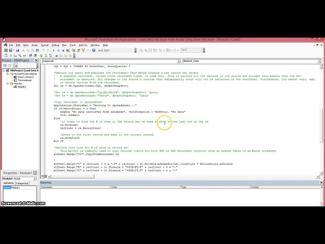 فیلم آموزشی: با استفاده از Excel VBA داده ها را از Access در اکسل بارگذاری کنید با زیرنویس فارسی