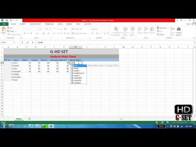 فیلم آموزشی: ساختن برگه علامت گذاری دانش آموزان در MS Excel 2013 - قسمت 1 با زیرنویس فارسی