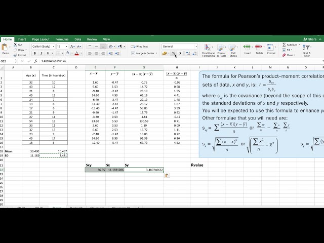 فیلم آموزشی: IB Math Studies SL IA - استفاده از اکسل برای ضریب همبستگی با زیرنویس فارسی