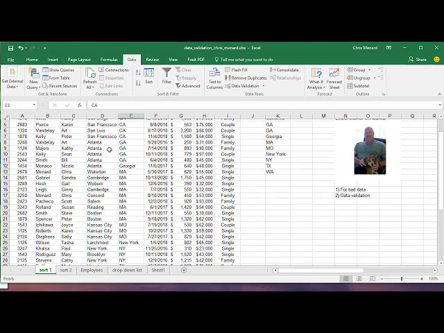 فیلم آموزشی: یک لیست اعتبارسنجی داده ها در اکسل توسط کریس منارد ایجاد کنید با زیرنویس فارسی
