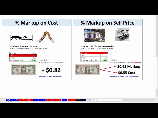 فیلم آموزشی: Excel & Business Math 41: Markup on Cost یا Markup on Sell Price? محاسبه و تفاوت آنها چگونه است با زیرنویس فارسی