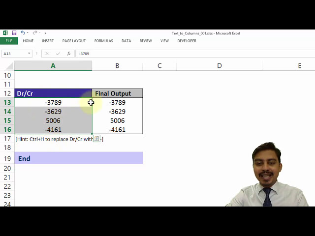 فیلم آموزشی: MS Excel: صورت حساب بانکی تمیز (DR/CR) زیر 2 دقیقه با زیرنویس فارسی