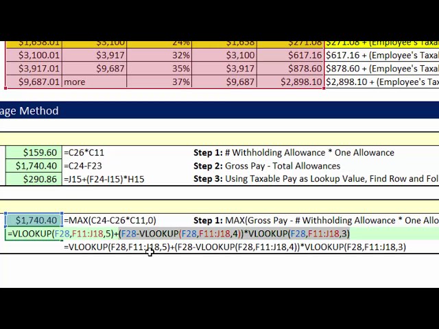 فیلم آموزشی: Excel & Business Math 35: VLOOKUP & MAX توابع برای روش درصدی کسر مالیات بر درآمد فدرال با زیرنویس فارسی