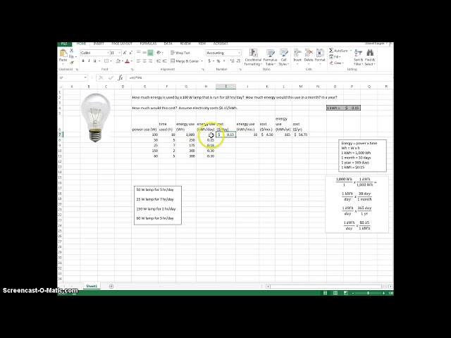 فیلم آموزشی: محاسبه مصرف انرژی چندین دستگاه در اکسل