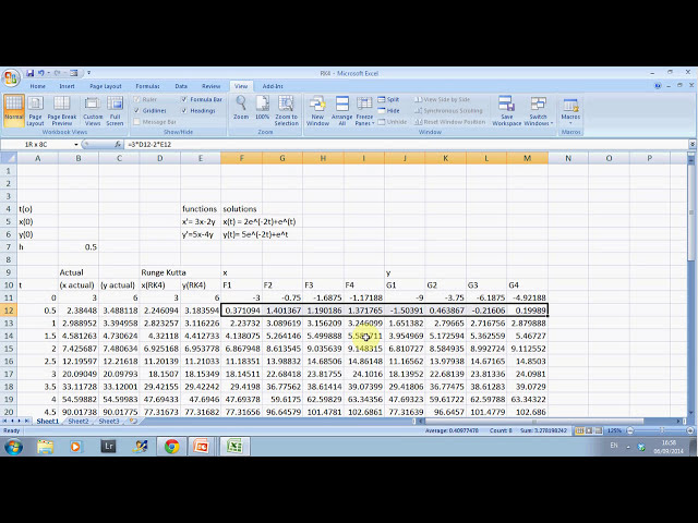 فیلم آموزشی: حل یک ODE با استفاده از RK4 در اکسل با زیرنویس فارسی