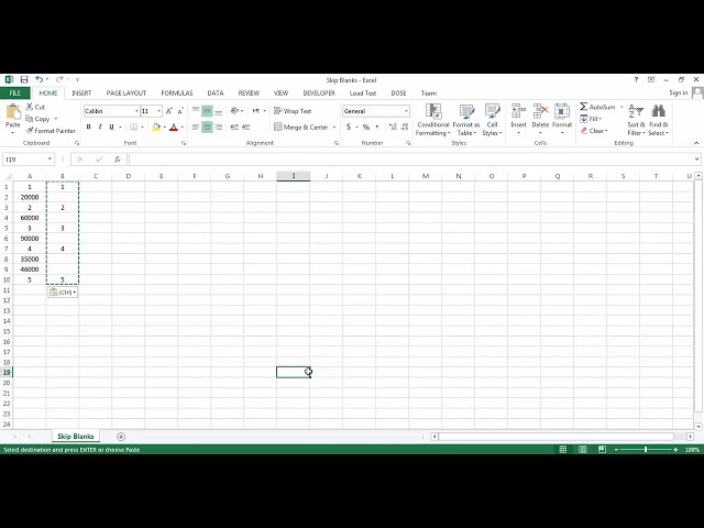 فیلم آموزشی: Excel Copy Paste Skip Blanks - نحوه چسباندن فقط مقادیر بدون خالی