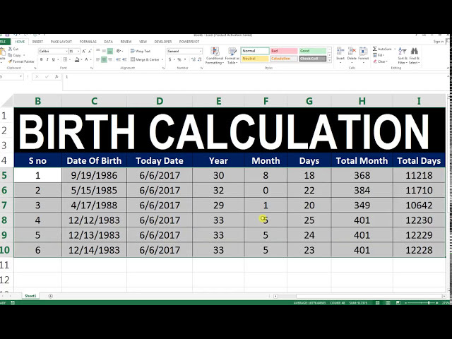 فیلم آموزشی: محاسبه تولد در MS EXCEL