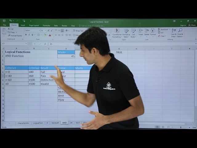 فیلم آموزشی: MS Excel - و تابع با زیرنویس فارسی