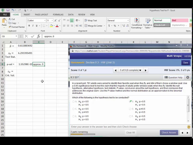 فیلم آموزشی: آزمون فرضیه برای نسبت جمعیت - MS Excel با زیرنویس فارسی