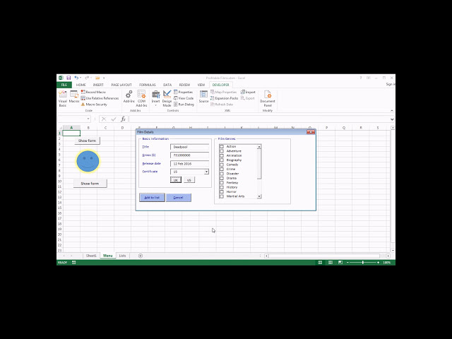 فیلم آموزشی: Excel VBA Forms Part 7 - ListBox Controls با زیرنویس فارسی