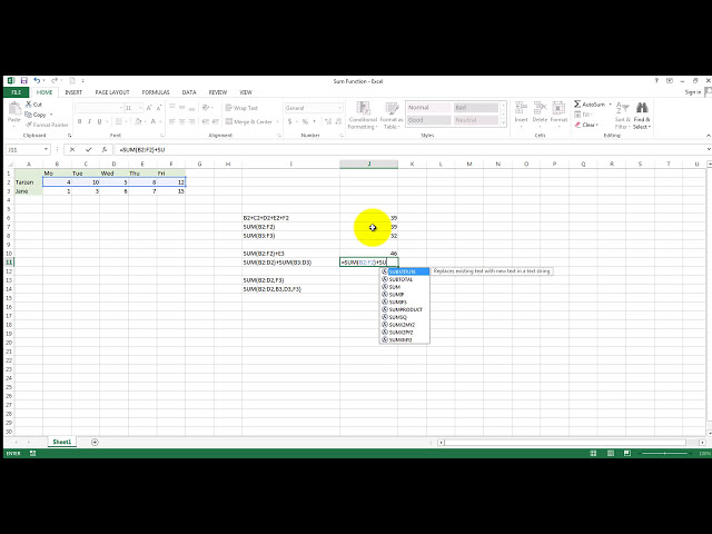 فیلم آموزشی: EXCEL SUM FUNCTION - مقادیر تک تک سلول ها را با هم اضافه کنید MS Excel 2016 با زیرنویس فارسی