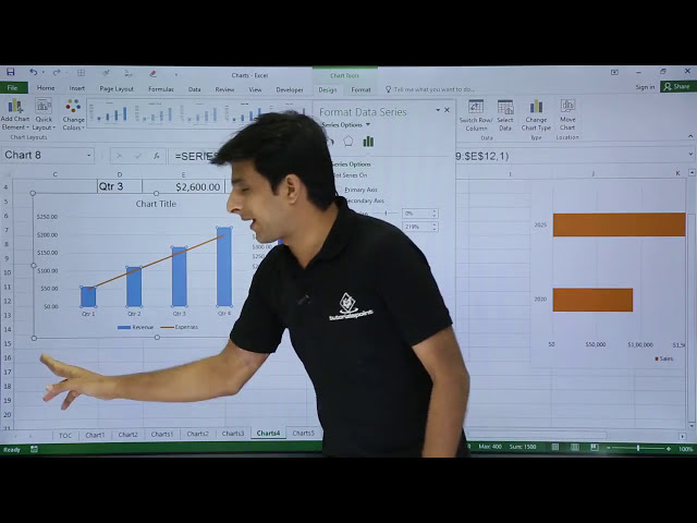 فیلم آموزشی: MS Excel - نمودار پای، نوار، ستون و خط با زیرنویس فارسی