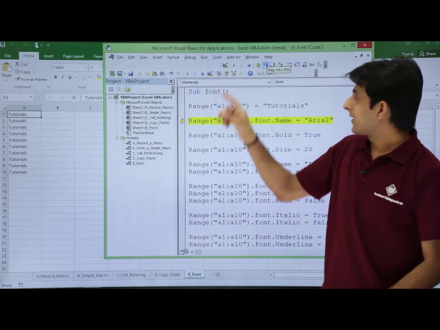 فیلم آموزشی: Excel VBA - فونت با زیرنویس فارسی