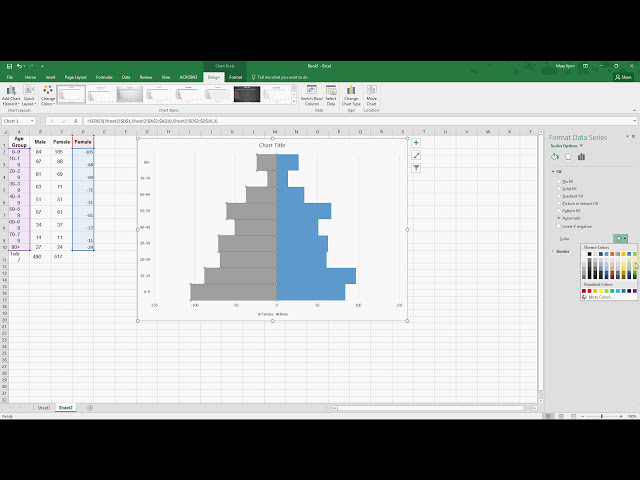 فیلم آموزشی: Excel: ساخت یک هرم جمعیت با داده های خلاصه با زیرنویس فارسی