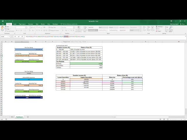 فیلم آموزشی: Excel - محاسبه مالیات بر درآمد (آفریقای جنوبی از جمله هزینه های کسر مالیات) با زیرنویس فارسی