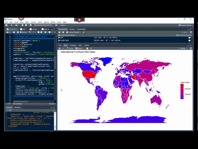 فیلم آموزشی: RStudio - چگونه با Excel Data و ggplot نقشه های جهان بسازیم با زیرنویس فارسی