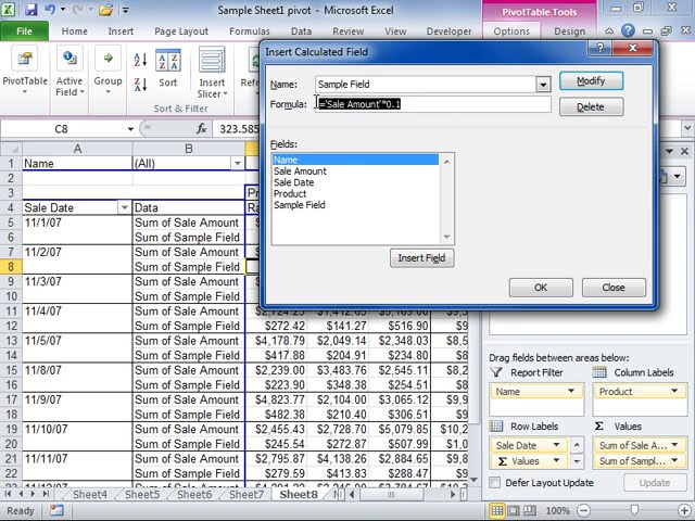فیلم آموزشی: Excel 2010 فرمول یک فیلد محاسبه شده را در یک جدول محوری تغییر دهید با زیرنویس فارسی
