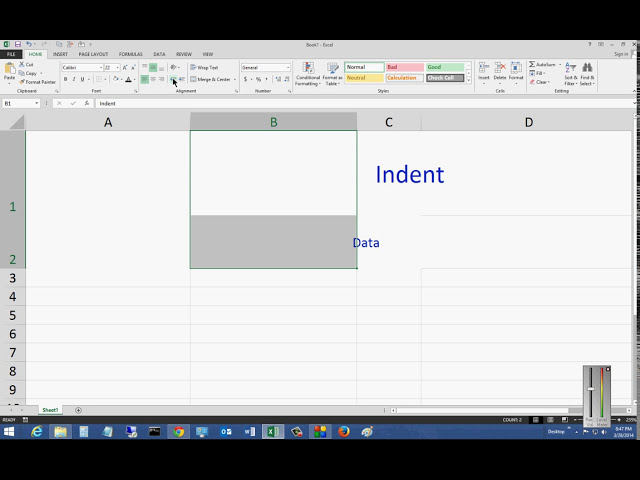 فیلم آموزشی: نحوه تورفتگی سلول ها در Microsoft Excel 2013 با زیرنویس فارسی