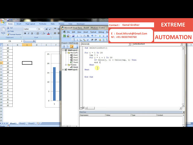 فیلم آموزشی: آموزش Excel VBA برای Selection Sort با زیرنویس فارسی