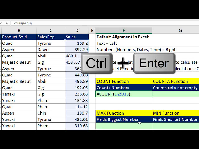 فیلم آموزشی: Excel & Business Math 04: عملکردهای داخلی اکسل، انواع داده ها و صفحه کلیدها سریع هستند! با زیرنویس فارسی