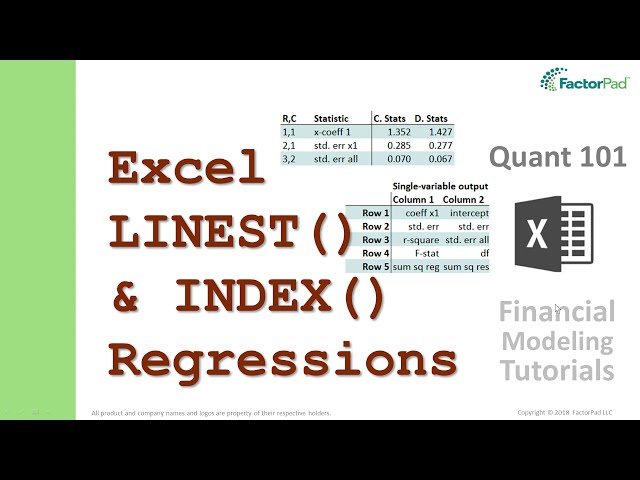 فیلم آموزشی: رگرسیون را با توابع LINEST و Excel INDEX سفارشی کنید با زیرنویس فارسی