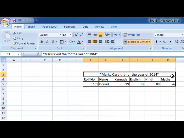 فیلم آموزشی: MS-Excel 2007 - جهت‌گیری، بسته‌بندی متن، ادغام و مرکز با زیرنویس فارسی