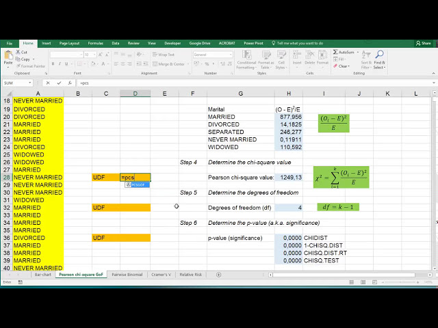 فیلم آموزشی: Excel - Pearson Chi-square Good-of-fit با زیرنویس فارسی