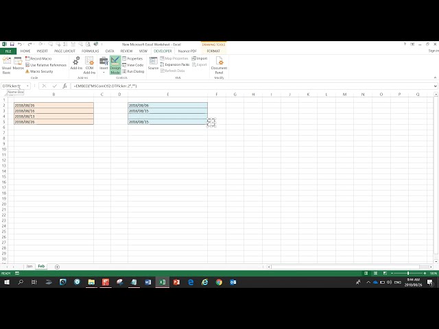 فیلم آموزشی: Excel Dtpicker - چگونه یک انتخابگر تاریخ اضافه کنیم با زیرنویس فارسی
