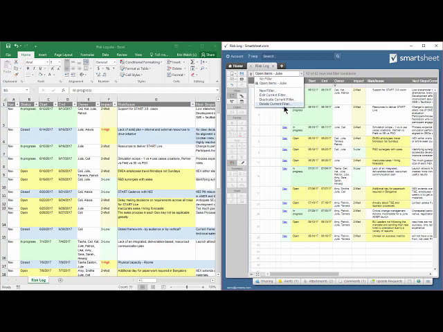 فیلم آموزشی: فیلتر ing 101 - Excel در مقابل Smartsheet با زیرنویس فارسی