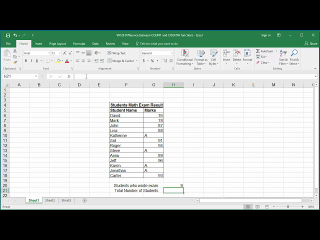 فیلم آموزشی: تفاوت بین توابع COUNT و COUNTA در اکسل 2016