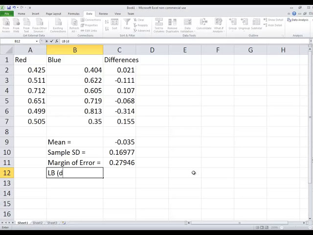 فیلم آموزشی: Excel 2010 - فواصل اطمینان - تفاوت بین میانگین ها - داده های جفت منطبق با زیرنویس فارسی