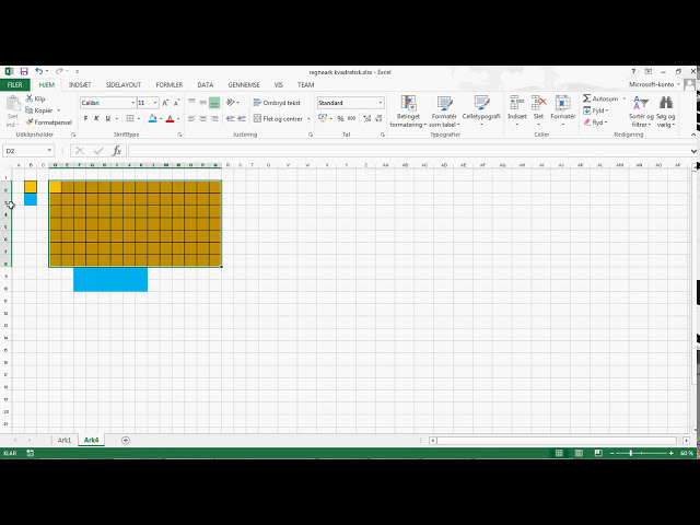فیلم آموزشی: Excel: Lav simple kvadrater og rektangler i Excel. Matematik - هندسه