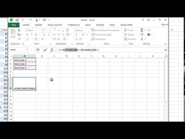 فیلم آموزشی: Microsoft Excel - CHAR (10) با زیرنویس فارسی